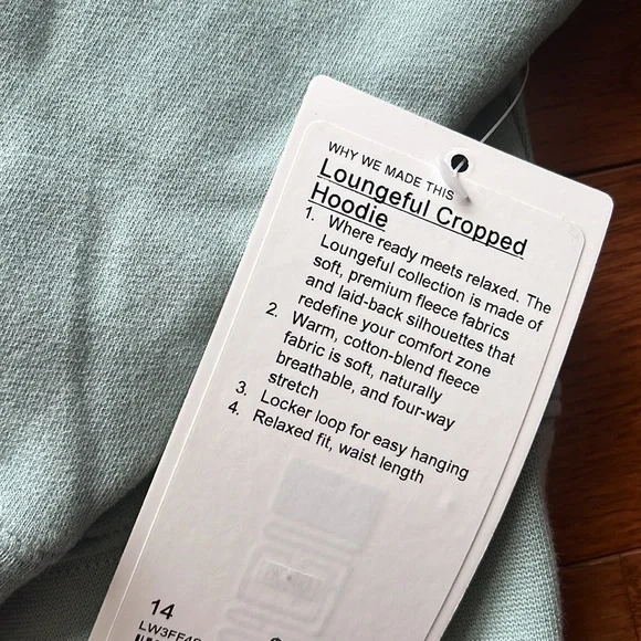 💙LULULEMON LOUNGEFUL CROPPED HOODIE/JACKET-SILVER BLUE-14💙 - Picture 10 of 13